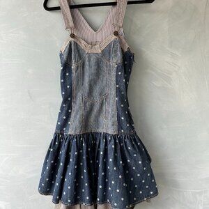Marc Jacobs Mini Denim Overall Dress